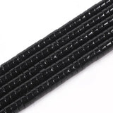 4x2mm Black Agates Spacer Beads for Jewelry Making