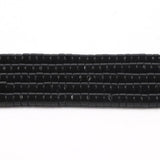 4x2mm Black Agates Spacer Beads for Jewelry Making