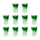 10pcs Chinese Cabbage Lampwork Beads for Jewelry Making DIY 19~21x12~14mm