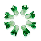 10pcs Chinese Cabbage Lampwork Beads for Jewelry Making DIY 19~21x12~14mm