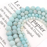 Matte River Amazonite Beads 4-12mm Natural Stones Round Loose Beads