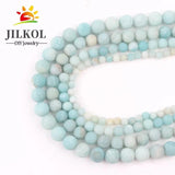 Matte River Amazonite Beads 4-12mm Natural Stones Round Loose Beads