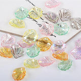 100Pcs/Pack Acrylic Leaf Shape Beads For DIY Earring