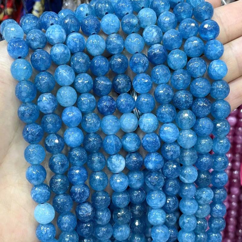 Faceted Apatite Jades Natural Stone Round Spacer Beads 6/8/10mm