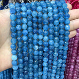 Faceted Apatite Jades Natural Stone Round Spacer Beads 6/8/10mm