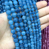 Faceted Apatite Jades Natural Stone Round Spacer Beads 6/8/10mm