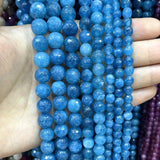 Faceted Apatite Jades Natural Stone Round Spacer Beads 6/8/10mm