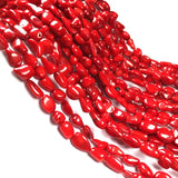 Natural Red Coral Loose Beads for DIY Jewelry Making 15''