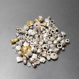 50pcs Tibetan Silver Tube Cube Flower Spacer Beads DIY Jewelry Making