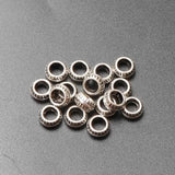 50pcs Tibetan Silver Tube Cube Flower Spacer Beads DIY Jewelry Making