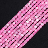 3mm Hot Pink Shell Cylindrical Beads Mother of Pearl for Jewelry Making