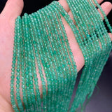 Green Agate Faceted Beads 3mm for DIY Jewelry