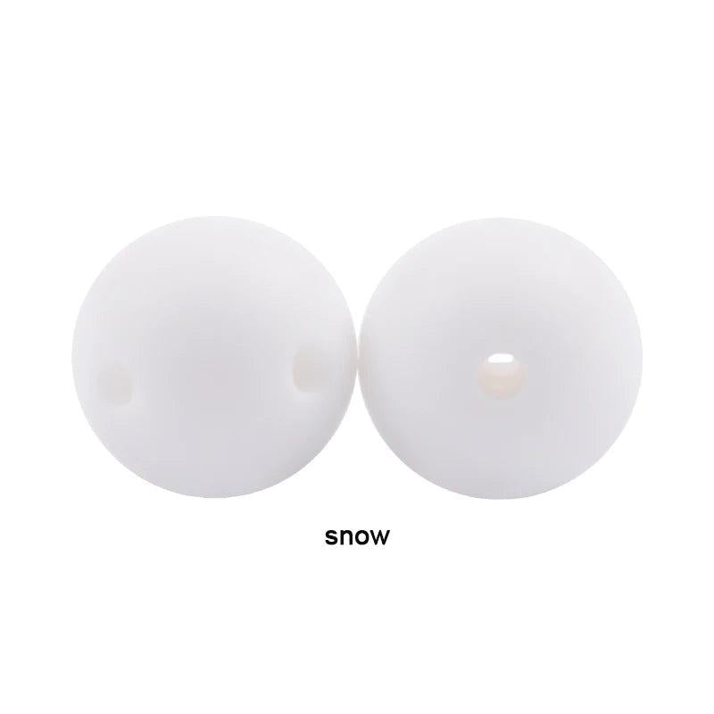15mm 10pcs Silicone Pearl Teething Beads DIY BPA Jewelry Baby Teether Toy