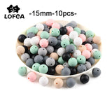 15mm 10pcs Silicone Pearl Teething Beads DIY BPA Jewelry Baby Teether Toy