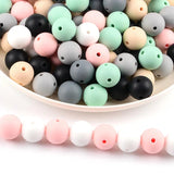 15mm 10pcs Silicone Pearl Teething Beads DIY BPA Jewelry Baby Teether Toy