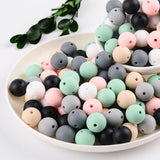 15mm 10pcs Silicone Pearl Teething Beads DIY BPA Jewelry Baby Teether Toy