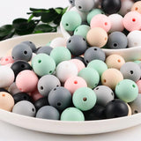 15mm 10pcs Silicone Pearl Teething Beads DIY BPA Jewelry Baby Teether Toy