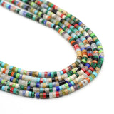 2x4mm Faceted Multicolor Stone Beads for Jewelry Making DIY