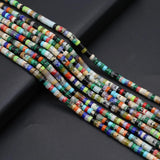 2x4mm Faceted Multicolor Stone Beads for Jewelry Making DIY