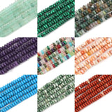 5x2mm Natural Stone Rondelle Bead Quartz Turquoise Agate Flat Disc Abacus