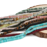 5x2mm Natural Stone Rondelle Bead Quartz Turquoise Agate Flat Disc Abacus