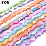 30-34pcs 8x11mm Mix Moon Shell Beads Natural Spacer Beads for DIY Jewelry