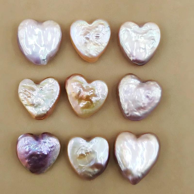 Natural Shell Baroque Pearl Love Heart Shape Hand-carved Beads