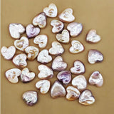 Natural Shell Baroque Pearl Love Heart Shape Hand-carved Beads
