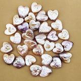Natural Shell Baroque Pearl Love Heart Shape Hand-carved Beads