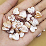 Natural Shell Baroque Pearl Love Heart Shape Hand-carved Beads