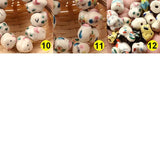 12 Constellations Chinese Ceramic Beads Square Spacer Porcelain Loose Beads