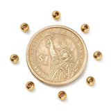 100pcs 24K Plated Stainless Steel Beads Spacer DIY Jewelry Findings 4x3.5~4mm