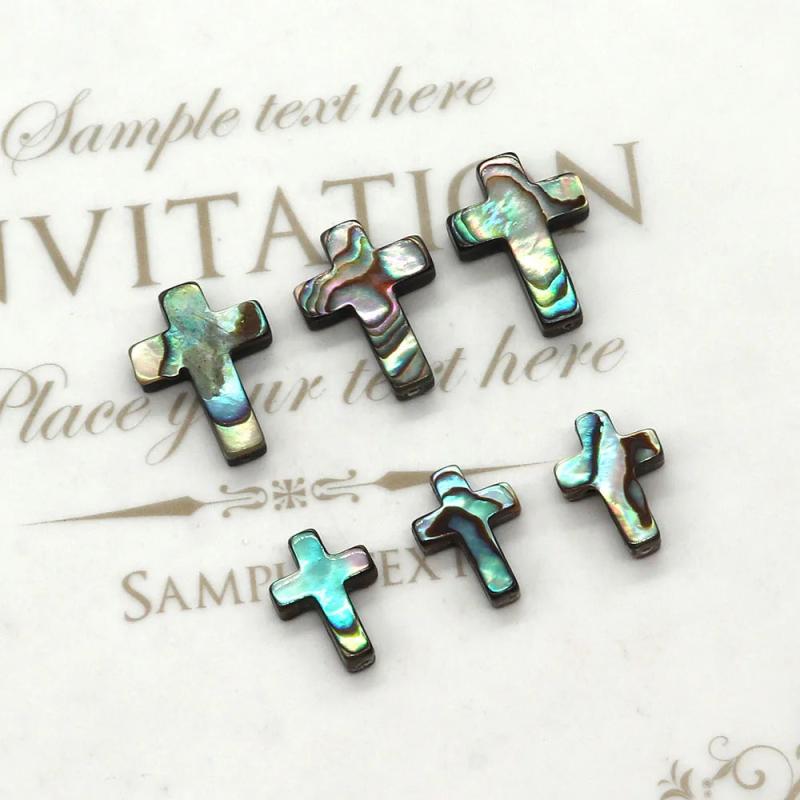 Abalone Shell Crosses Loose Beads DIY Jewelry Making