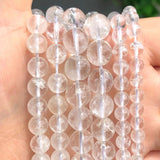 Clear Quartz Crystal Round Spacer Beads 4-12MM 15 Inches