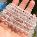 Clear Quartz Crystal Round Spacer Beads 4-12MM 15 Inches