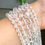 Clear Quartz Crystal Round Spacer Beads 4-12MM 15 Inches