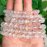 Clear Quartz Crystal Round Spacer Beads 4-12MM 15 Inches