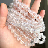 Clear Quartz Crystal Round Spacer Beads 4-12MM 15 Inches