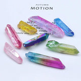 Natural Stone Crystal Pillar Pendant DIY Jewelry Making