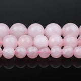 Madagascar Rose Quartz 6-10MM 7.5-Inch Pink Crystal Beads