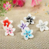 25pcs 18mm Polymer Clay Flowers Beads DIY Hair Jewelry Accessories