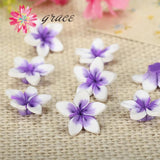 25pcs 18mm Polymer Clay Flowers Beads DIY Hair Jewelry Accessories