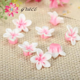 25pcs 18mm Polymer Clay Flowers Beads DIY Hair Jewelry Accessories
