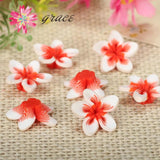 25pcs 18mm Polymer Clay Flowers Beads DIY Hair Jewelry Accessories