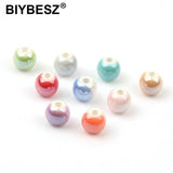 8mm Ceramic Half-color Sub-beads 30pcs DIY Jewelry Making Accessories