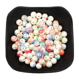 8mm Ceramic Half-color Sub-beads 30pcs DIY Jewelry Making Accessories