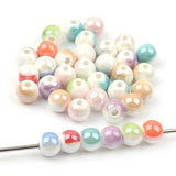 8mm Ceramic Half-color Sub-beads 30pcs DIY Jewelry Making Accessories