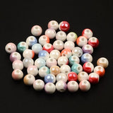 8mm Ceramic Half-color Sub-beads 30pcs DIY Jewelry Making Accessories