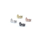 4 Silver Buddha Head Beads Zirconia Spacer Charm DIY Bracelet 3PC/lot