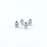 4 Silver Buddha Head Beads Zirconia Spacer Charm DIY Bracelet 3PC/lot